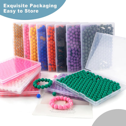 65Pcs 19mm Silicone Beads for Keychain Making Bracelet Necklace, Bulk Round Silicone Beads for Pens（Christmas Green） - Colors B