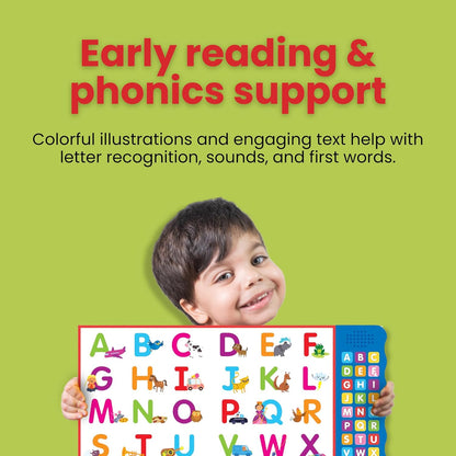 Let’s Learn ABCs – Interactive Toddler Sound Book with 27 Buttons | Tracing, Alphabet Song, Children's Board Book | Learn Letters & First Words | Fun Learning Activities for Boys & Girls
