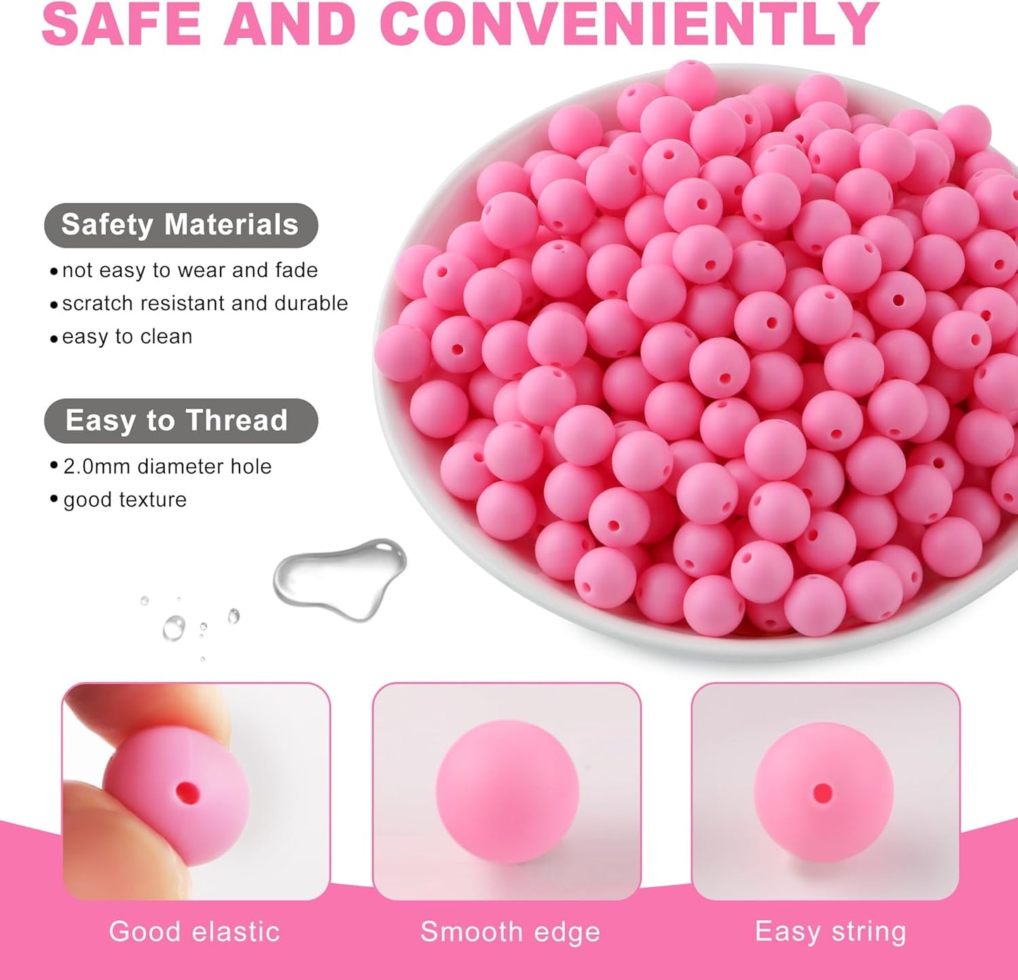65Pcs 19mm Silicone Beads for Keychain Making Bracelet Necklace, Bulk Round Silicone Beads for Pens（Christmas Green） - Colors A