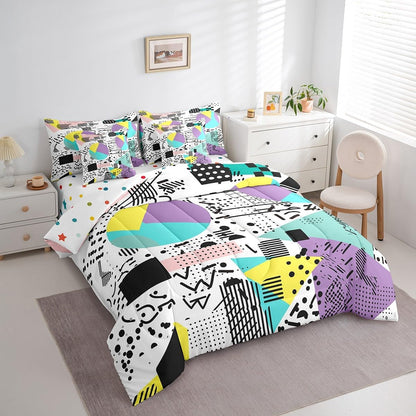 Erosebridal Chemical Equation Bed in a Bag Queen Comforter Set 7 Piece,Chemistry Bedding Sets Science Students Learning Gift Sheet Set with Comforter,Molecular Formula Education Bed Set - Colors A