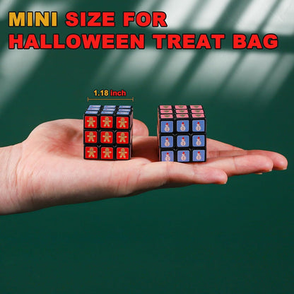 48 Pack Mini Cube Bulk, 1.18 Inch 3x3x3 Small Puzzle Cubes Set, Birthday Party Favors, Classroom Rewards Prizes, Stocking Stuffers, Easter Basket Fillers for Kids