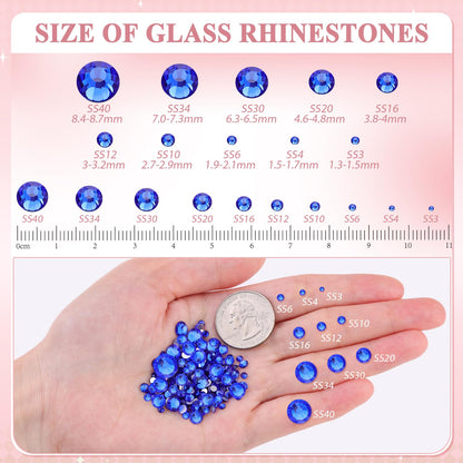 5000PCS SS6/2mm Glass Crystal Rhinestones (Clear), Bedazzling Flatback Rhinestones for Crafting DIY Crafts Nail Art Makeup Decoration, Gems Diamond Charms for Tumbler Shoes Clothing Mug