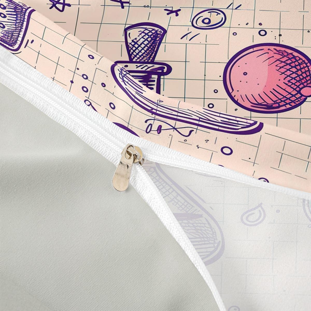 Erosebridal Chemistry Lab Bedding Set Twin Size Chemical Equation Duvet Cover for Boys Girls Chemical Elements Science Theme Comforter Cover Teens Kids Science Students Bedding School Dorm Room Decor