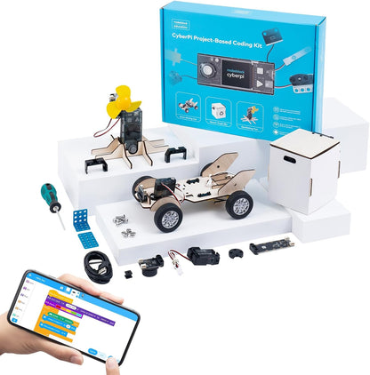 Makeblock CyberPi Project-Based Kit: Coding for Kids 8-12, STEM Programmable Robot with Scratch & Python Support, IoT Technology & Built-in WiFi Module