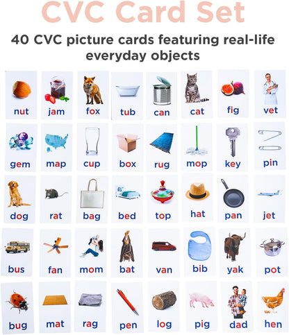 Magnetic Foam Letters for Kids - Classroom Alphabet Letters Kit 284 Pcs with CVC Cards - Classic ABC Board Magnets