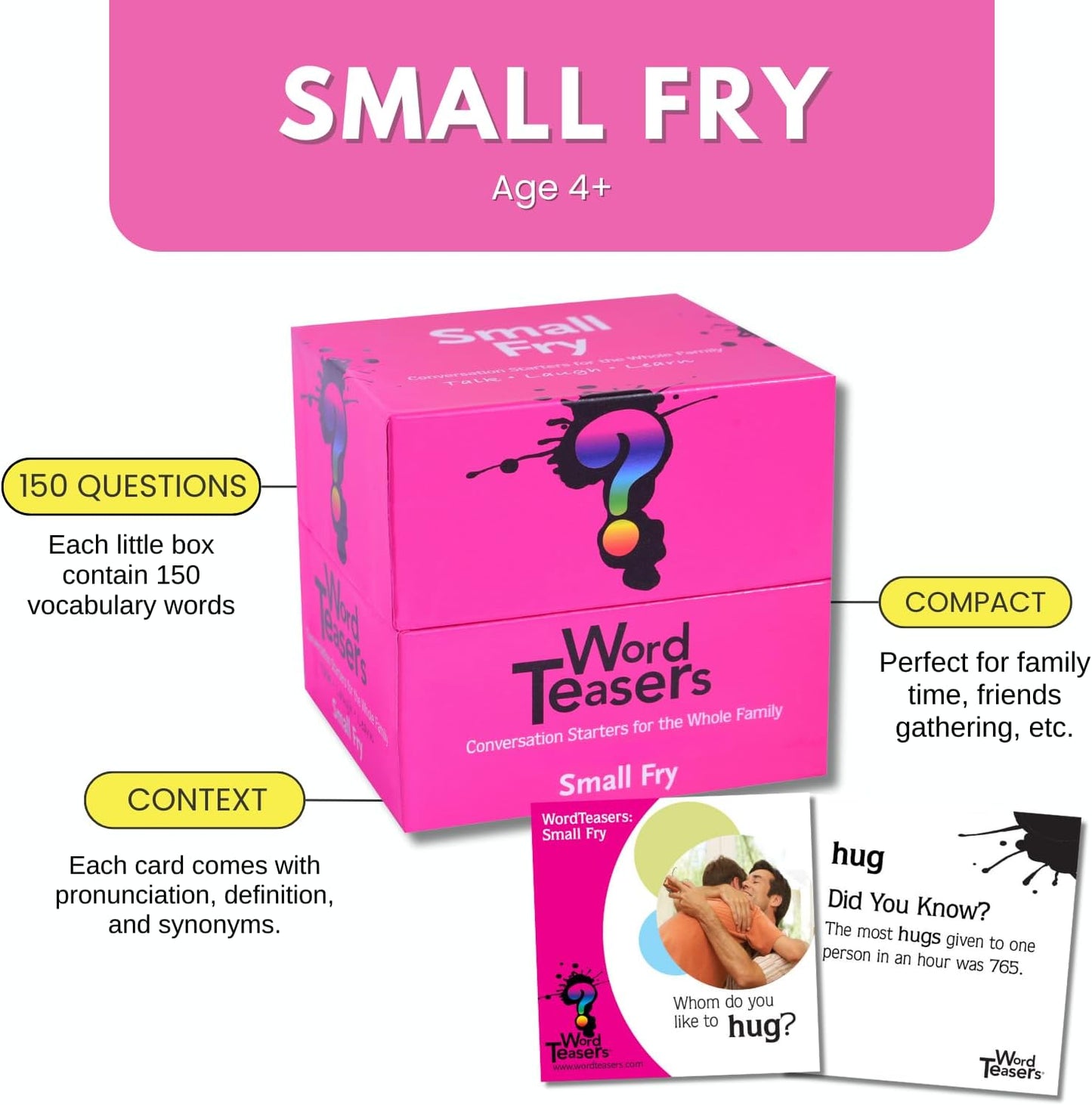 ? WORD TEASERS Junior - Vocabulary Word Game for Kids 8+ - Fun Family Conversation Starters - Reading Games for Elementary & Middle School - 150 Vocabulary Flash Cards/Conversation Cards
