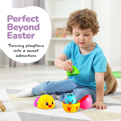 ArtCreativity Stacking Egg Cup Bath & Pool Toys – Set of 11 – Nesting Bunny & Chick Water Toys for Toddlers – Colorful Educational & Playtime Toys for Kids – Baby Bath Toy Set for Ages 3+