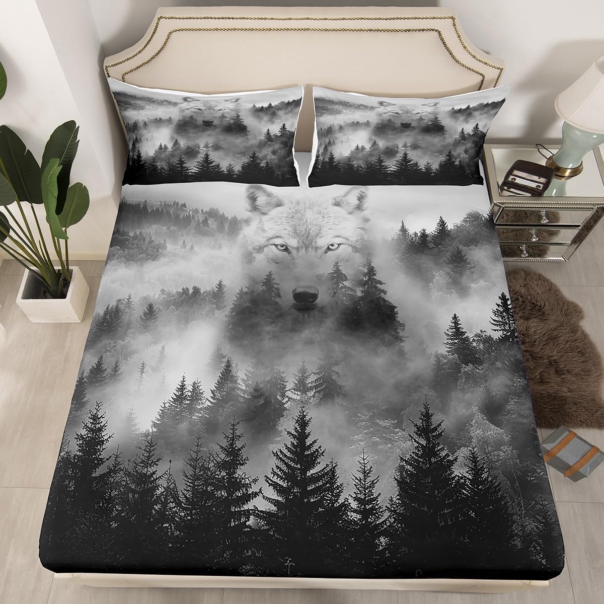 Drum Kit Fitted Sheet,Full Size Rock Music Collections Musical Instruments Theme,Soft Decorative Fabric Bedding Deep Pocket for Children Teens Young Boys Girls,with 2 Pillowcases