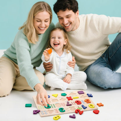 Shape Puzzles Wooden Puzzles for Toddlers, Peg Puzzle Educational Shape Sorter Toys Wooden Shape Board Puzzles, Preschool Learning Educational Toy for Baby Girls Boys