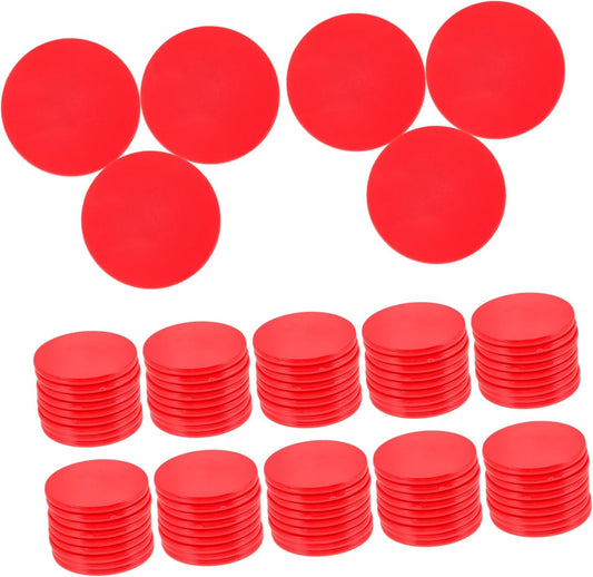 Toddmomy 100pcs Colored Counting Chips Round Game Tokens for Bingo Math Games Lightweight Bingo Accessories