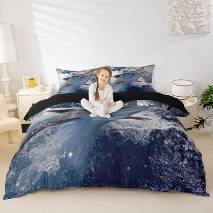 Laboratory Bedding Set Chemistry Lab Duvet Cover For Kids Teen Boys Girls Test Tube Microscope School Graffiti Comforter Cover Chemical Elements Science Theme Bedclothes 2Pcs Twin Size Gray
