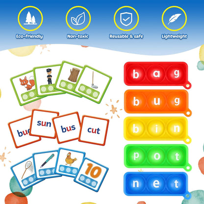 Aizweb Sight Words Flash Cards, Phonics Games Learn to Read Spelling Reading Learning Games, Dolch Site Words Digraphs CVC Blends Long Vowel Sounds for Pre-k Kindergarten 1st 2nd 3rd Speech Therapy