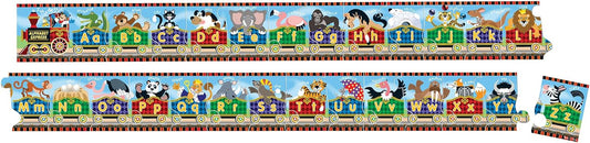 Melissa & Doug Alphabet Express Jumbo Jigsaw Floor Puzzle (27 pcs, 10 feet Long) - FSC Certified