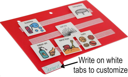 Smile4autism Large 2.5x10 ¼” Tools Perfect to Keep Your Loose Visual Picture Cards Organized. Autism, ABA, ADHD, Language & Apraxia Aspergers