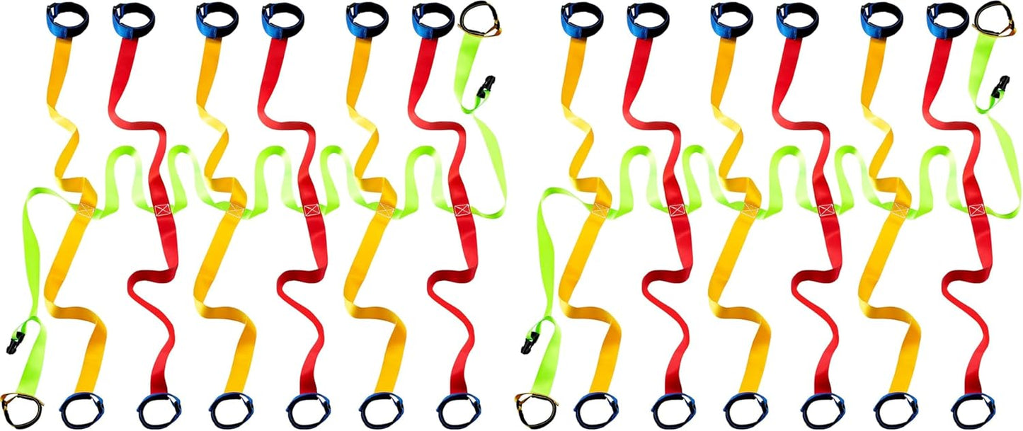 Kajaia Children Safety Walking Rope with 14 Handles - Colorful Adjustable Outdoor Safety Rope for Preschool, Nursery, Daycare, Kindergarten, School Kids & Teachers