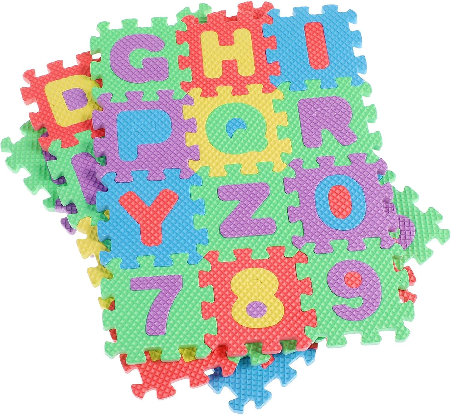 36Pcs Mini Number Alphabet,Toddle Alphabet Puzzle Table Mat for Learning, Baby Foam Play Mat for Early Childhood Education