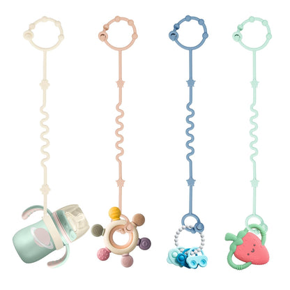 Toy Straps for Baby,RTMOK Silicone Setpacifier Clip,Applies to Car Seat Toy,Teether Toy,High Chair,Stroller Accessories,Baby Toy Clips,Cribs,Rocking Chair