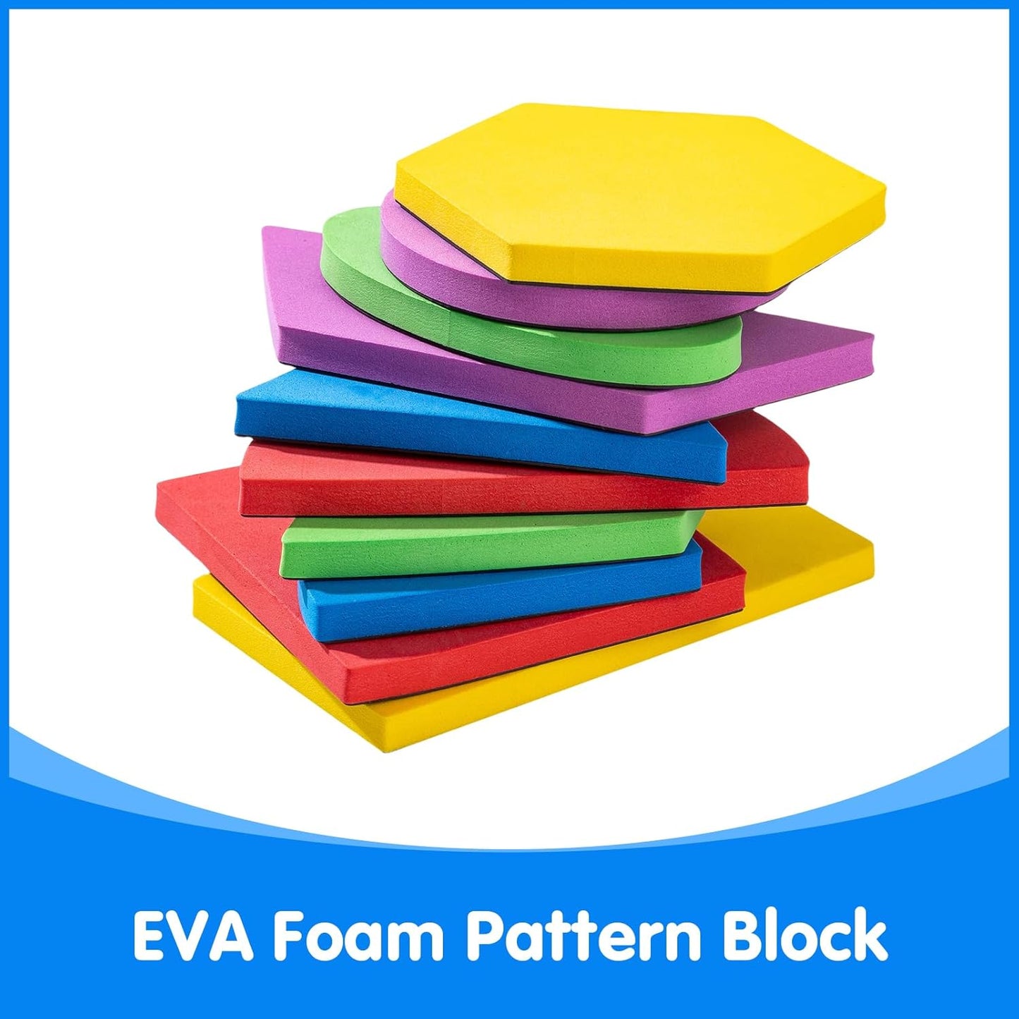 Large Shape Magnets - Giant Magnetic Pattern Blocks - Geometric Shapes for Whiteboard & Math Manipulatives