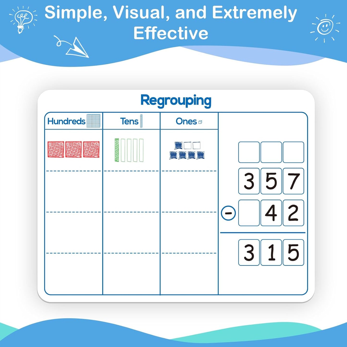 Aizweb 12 Pack Dry Erase Board Card,9" x 12" Small Whiteboard Number Line 120 Numbers Chart Ten Frame,Math Manipulatives Addition Subtraction Game for Student Classroom Must Haves Teacher Supplies