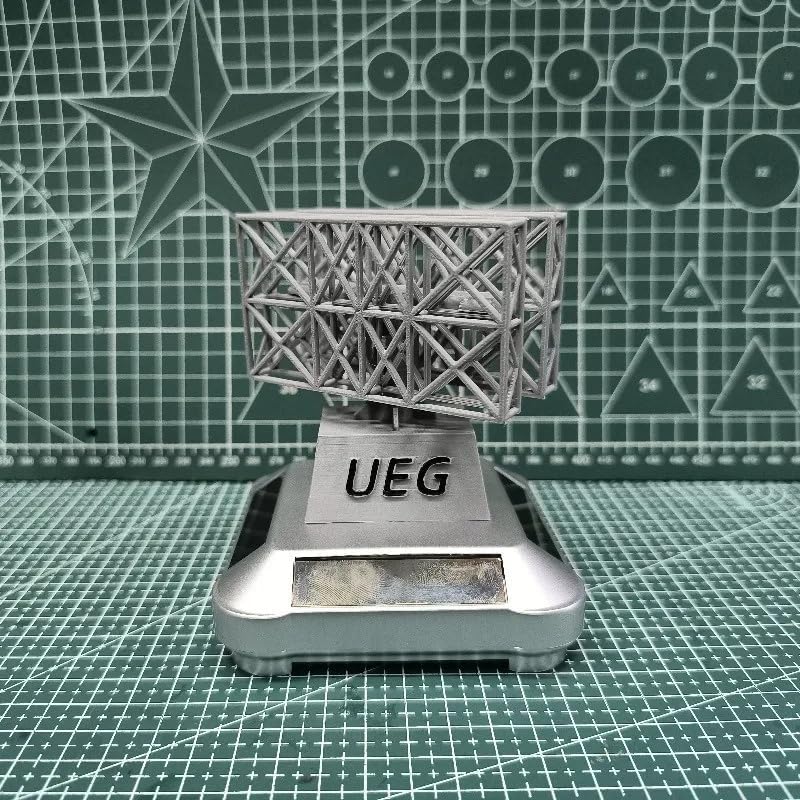 3D-Printed Solar-Powered Military Model Rotating Ornament, Great Decorative Artwork Model Gift for Home,Gift Ideal for Military Enthusiasts (Circular Radar Close-in Weapon System)