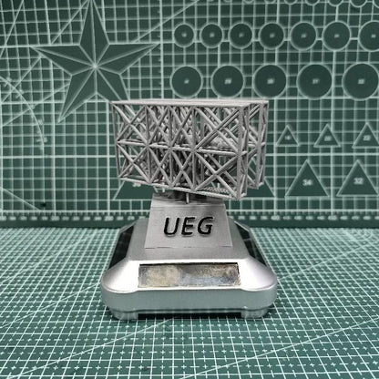 3D-Printed Solar-Powered Military Model Rotating Ornament, Great Decorative Artwork Model Gift for Home,Gift Ideal for Military Enthusiasts (Circular Radar Close-in Weapon System)