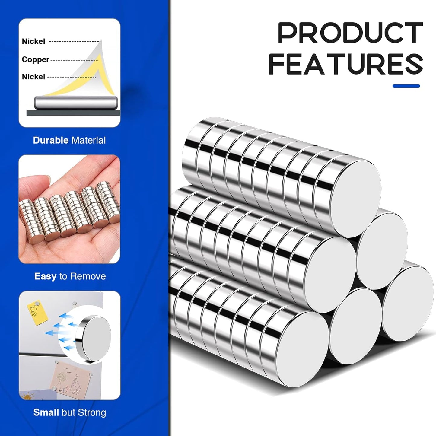 320Pcs Small Neodymium Magnets, 6x2mm Small Rare Earth Magnet Mini Magnets for Whiteboard, Office, School, STEM Measurement Kit, 3D Printing,Science Experiments