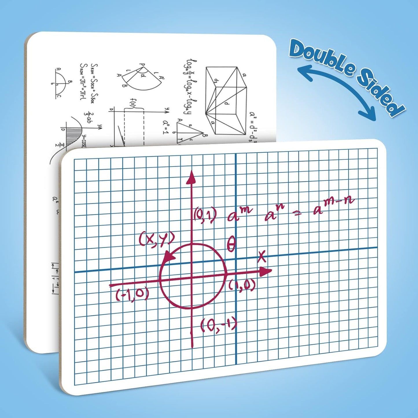 Aizweb 12 Pack Dry Erase Board Card,9" x 12" Small Whiteboard Number Line 120 Numbers Chart Ten Frame,Math Manipulatives Addition Subtraction Game for Student Classroom Must Haves Teacher Supplies