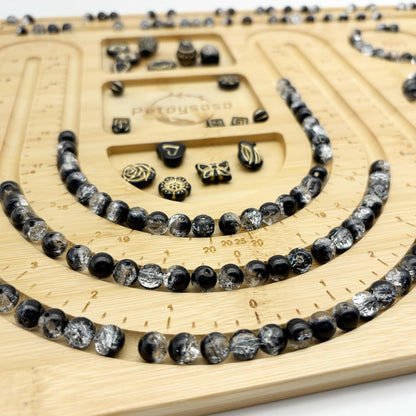 Petoysoso Bead Boards for Jewelry Making, Bamboo Beading Board for Bracelet & Necklace, Jewelry Making Supplies,Bead Tray Supplies