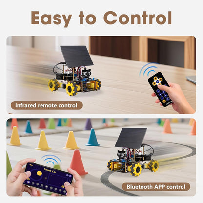 ACEBOTT Robot Kit, Robotics for Kids Ages 8-12 12-16, STEM Toys for Boys with Remote & App Control, Arduino & Scratch Compatible, Science Kits for Kids Age 8-12 12-16, for Boys & Girls(Yellow)