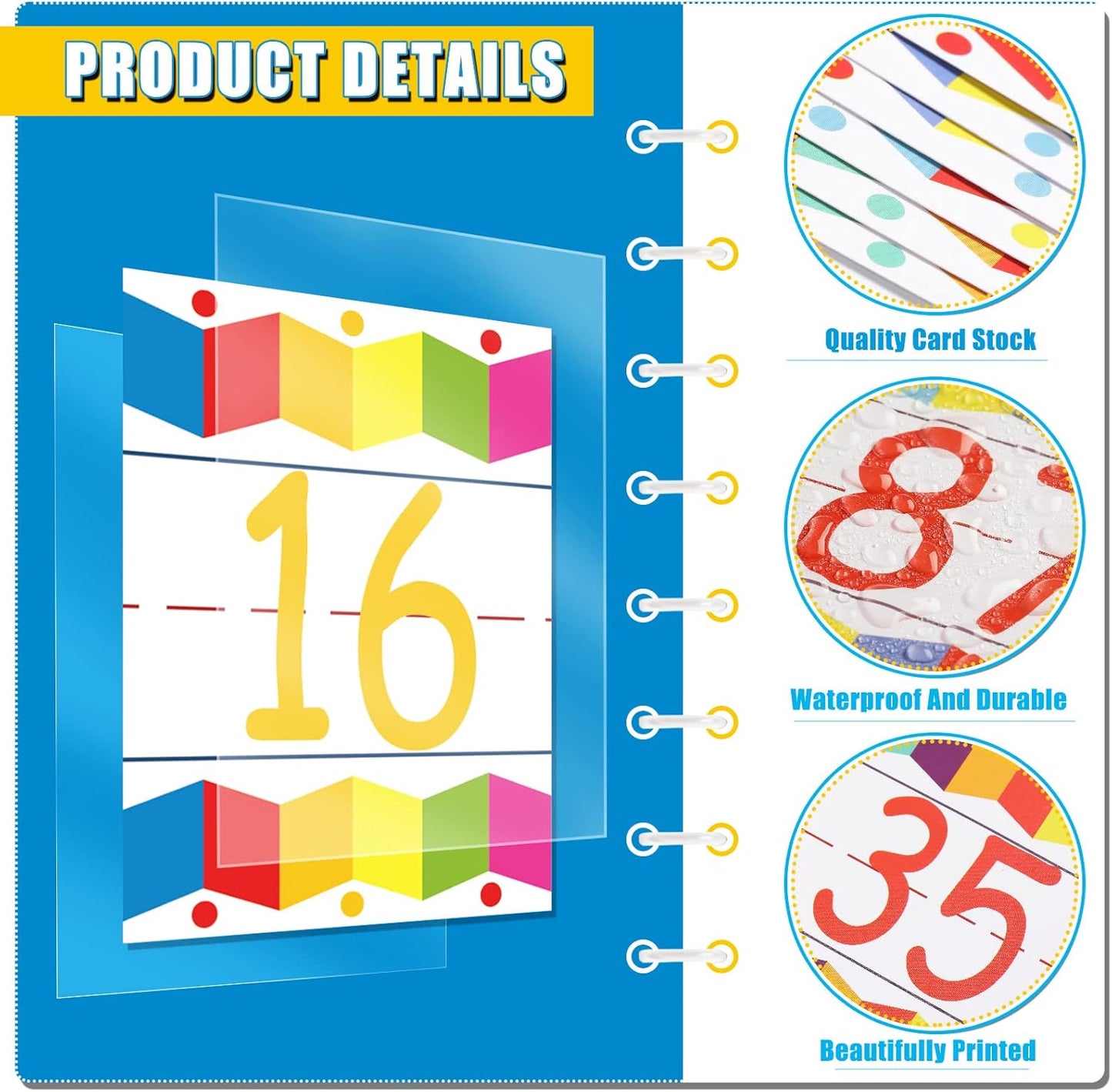 12 Pieces Number Line Bulletin Board Border Rainbow Number Border Poster -20 to 100 Number Line Strips Bulletin Board Decorations Set for Math Classes Preschool Elementary Classroom Wall Decor