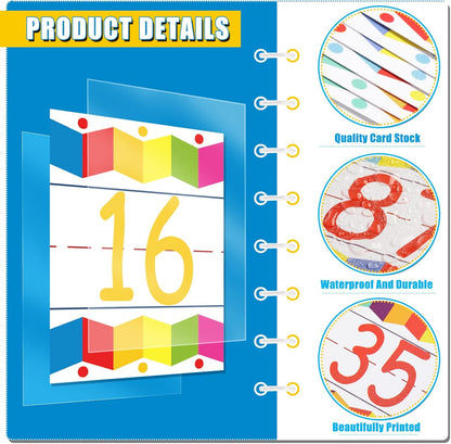 12 Pieces Number Line Bulletin Board Border Rainbow Number Border Poster -20 to 100 Number Line Strips Bulletin Board Decorations Set for Math Classes Preschool Elementary Classroom Wall Decor