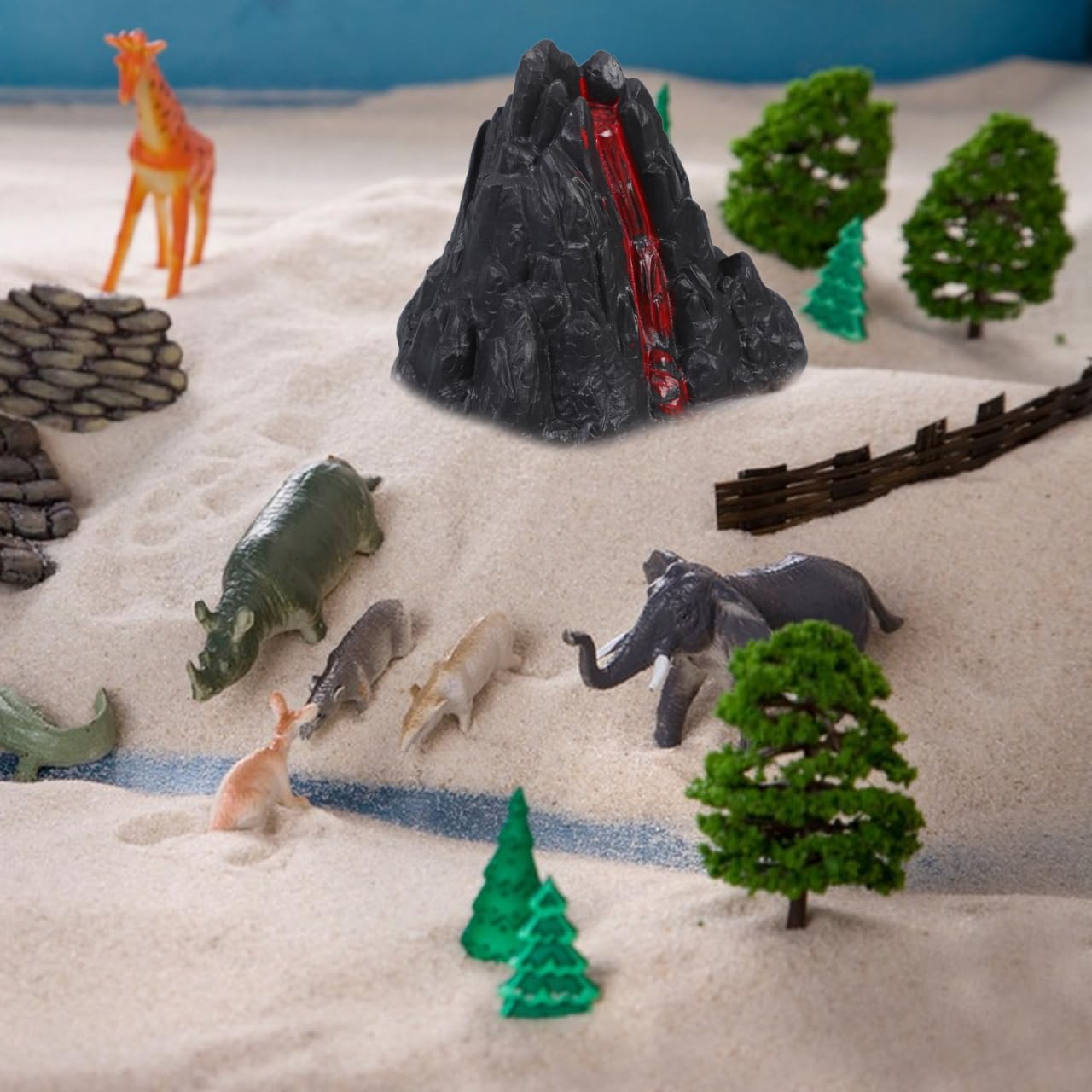 IMIKEYA Volcanic Ornament Set Artificial Volcano Decorations Boys and Girls Educational Toys Volcano Landscape Model Kit