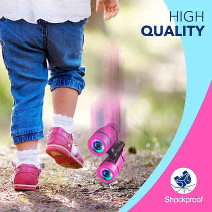 Toys for 3-7 Year Old Boys: LET'S GO! Binoculars for Kids with Bird Watching Manual Easter Birthday Gifts for 4 5 6 7 8 Year Old Boy Girls Outdoor Toy for Kid Ages 5-7 Toddler Camping Telescope
