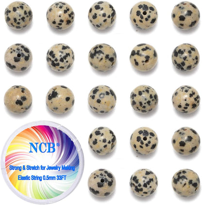 NCB 100pcs Original Natural Stone Beads Gemstone Round Loose Beads 6mm 8mm 10mm (Blue Aventurine, 6mm 100Beads) - Colors A