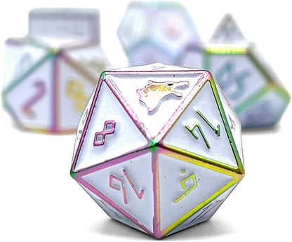 Norse Foundry Set of 7 Banshee Wail Norse Series Full Metal Polyhedral Dice RPG Math Games DND Pathfinder