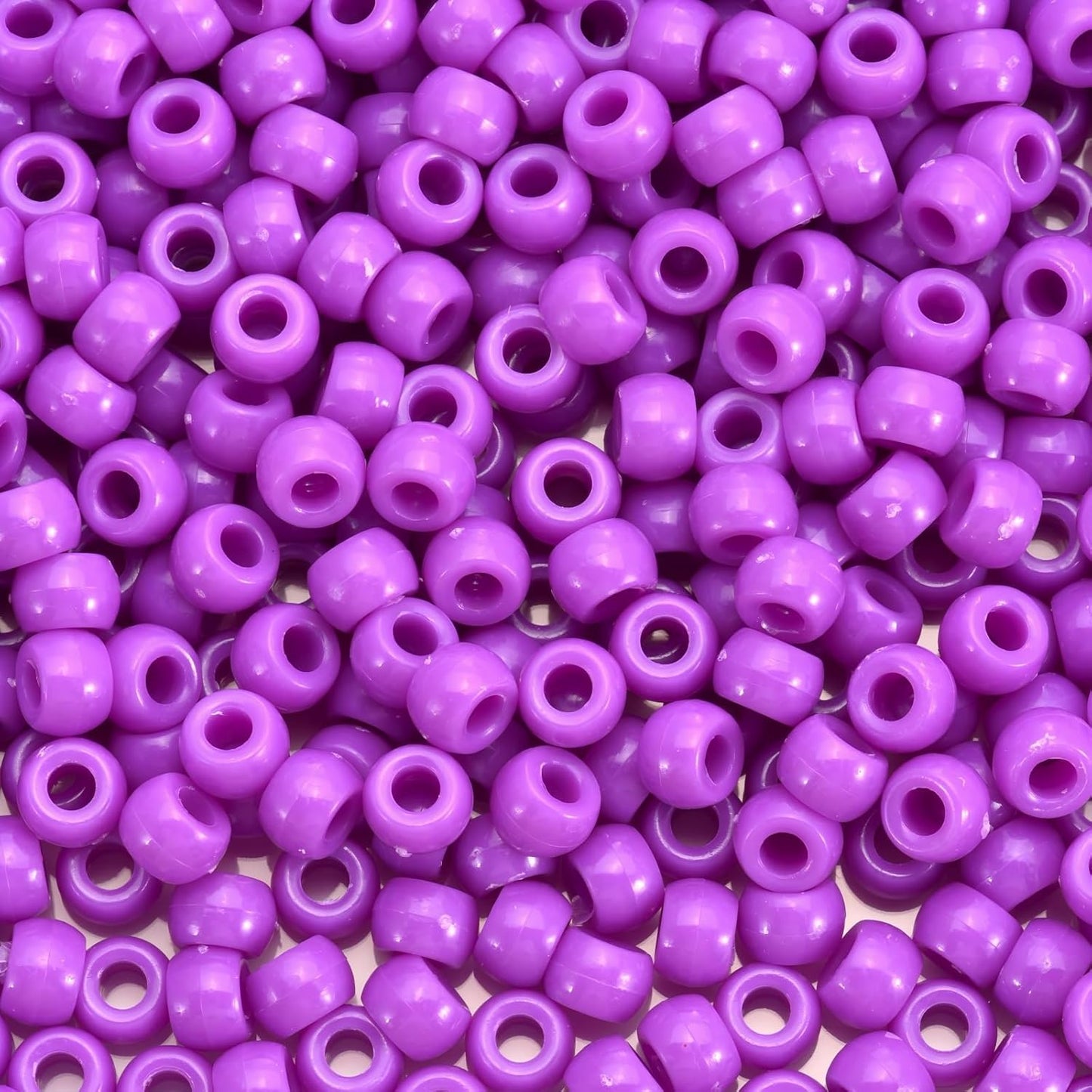 1100Pcs Red Pony Beads 6x9mm Large Hole Plastic Hair Beads for Braids, Kandi Bracelets, Keychains, Jewelry Making