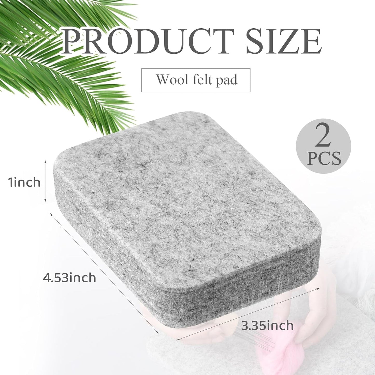Amylove 4 Pcs Needle Felting Pad Needled Felting Mat Wool Supplies Thick Firm Base Woolen Block for Beginners Crochet Knitting Projects Kit Tool, Gray (8 x 10 x 1 Inch)