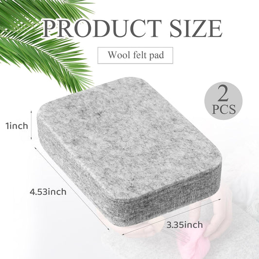Amylove 4 Pcs Needle Felting Pad Needled Felting Mat Wool Supplies Thick Firm Base Woolen Block for Beginners Crochet Knitting Projects Kit Tool, Gray (8 x 10 x 1 Inch)