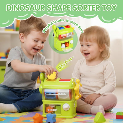 Montessori Baby Toys Eating The Shapes, Interactive Shape Sorter Toys for Toddlers, Fine Motor Skills Matching & Sorting Learning Toys for 1 2 3 Year Old Boys Girls