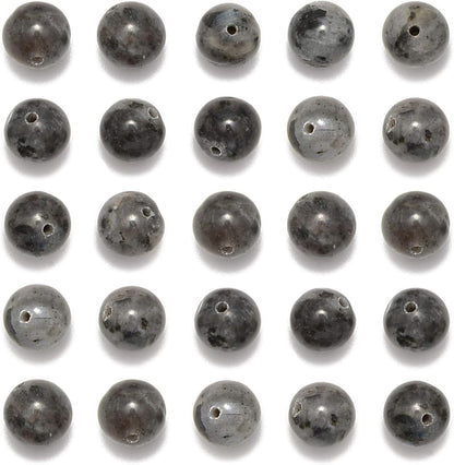 NCB 100pcs Original Natural Stone Beads Gemstone Round Loose Beads 6mm 8mm 10mm (Blue Aventurine, 6mm 100Beads) - Colors B
