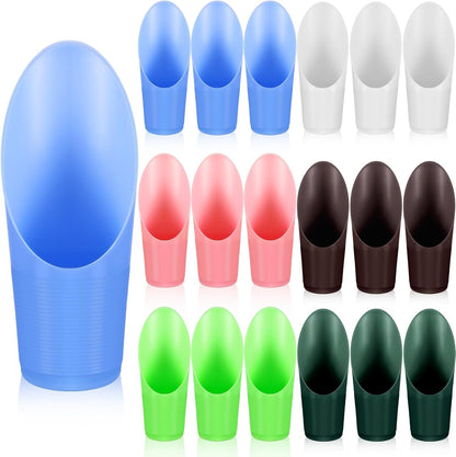 6 Pcs Bonsai Soil Scoops Plastic Garden Shovels Garden Tool Bucket Shovel Colorful Small mini Potting Scoop for Plant Flower Succulent