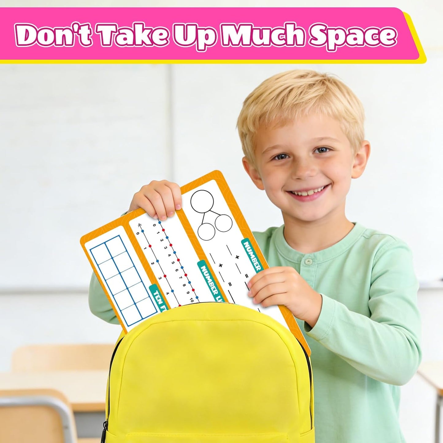 12 Pack 1-120 Number Chart Dry Erase Flash Card,12" x 9" Number Line Ten Frame Math Manipulatives for Student Teacher Kindergarten 1ST 2ND Classroom Homeschool Supplies Small White Board