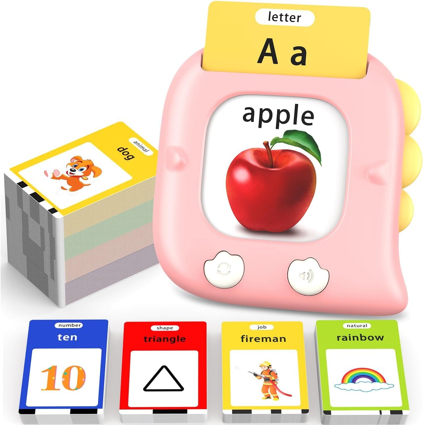 Kidzdo Dinosaur Sight Words Talking Flash Cards for 2 3 4 5 6 Years Old Boys and Girls, Easter Stuff Birthday Gifts for Toddler, Pocket Speech Learning Toys Helps Language Delay Kids, Green