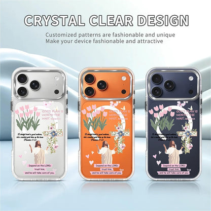 for iPhone 17 Pro Max Case [Compatible with Magsafe],Girls Women Clear Magnetic Case Silicone Shockproof Protective Cover with Pattern Colorful Motivational Letters