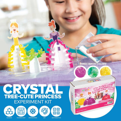 Fun Express 11 3/4" x 10 1/4" STEAM Crystal Princess Crystal Growing Kit - 3 Pieces