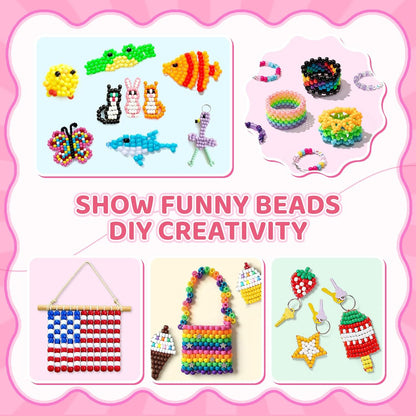 Umikk 10,000 Pcs Pony Beads, 30 Assorted Colored Beads for Bracelets Making Hair Braiding Kandi Friendship Bracelet Bead for Craft Jewelry Making Christmas Gifts (5.73LB, Boxed)