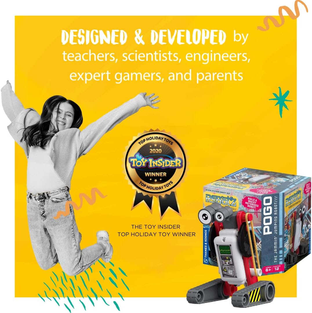 Thames & Kosmos - Rebotz: Knox - The Wacky Walking Robot - Engineering Science Kit - Educational Building Toys - Fun for Kids, Ages 6+ - 552004