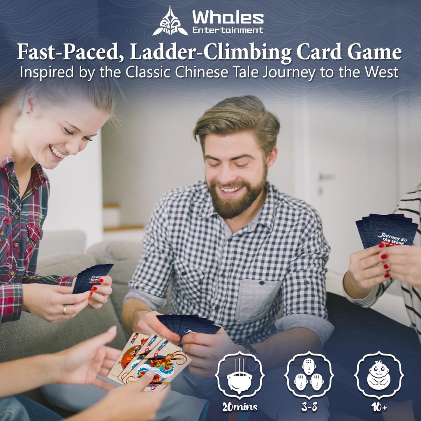 Whales Entertainment | Journey to The West: Eighty-one Perils | Party Strategy Card Games for Adults & Family Night | Fun Ladder Climbing Fantasy Card Game for Adults, Teens and Kids Aged 10+