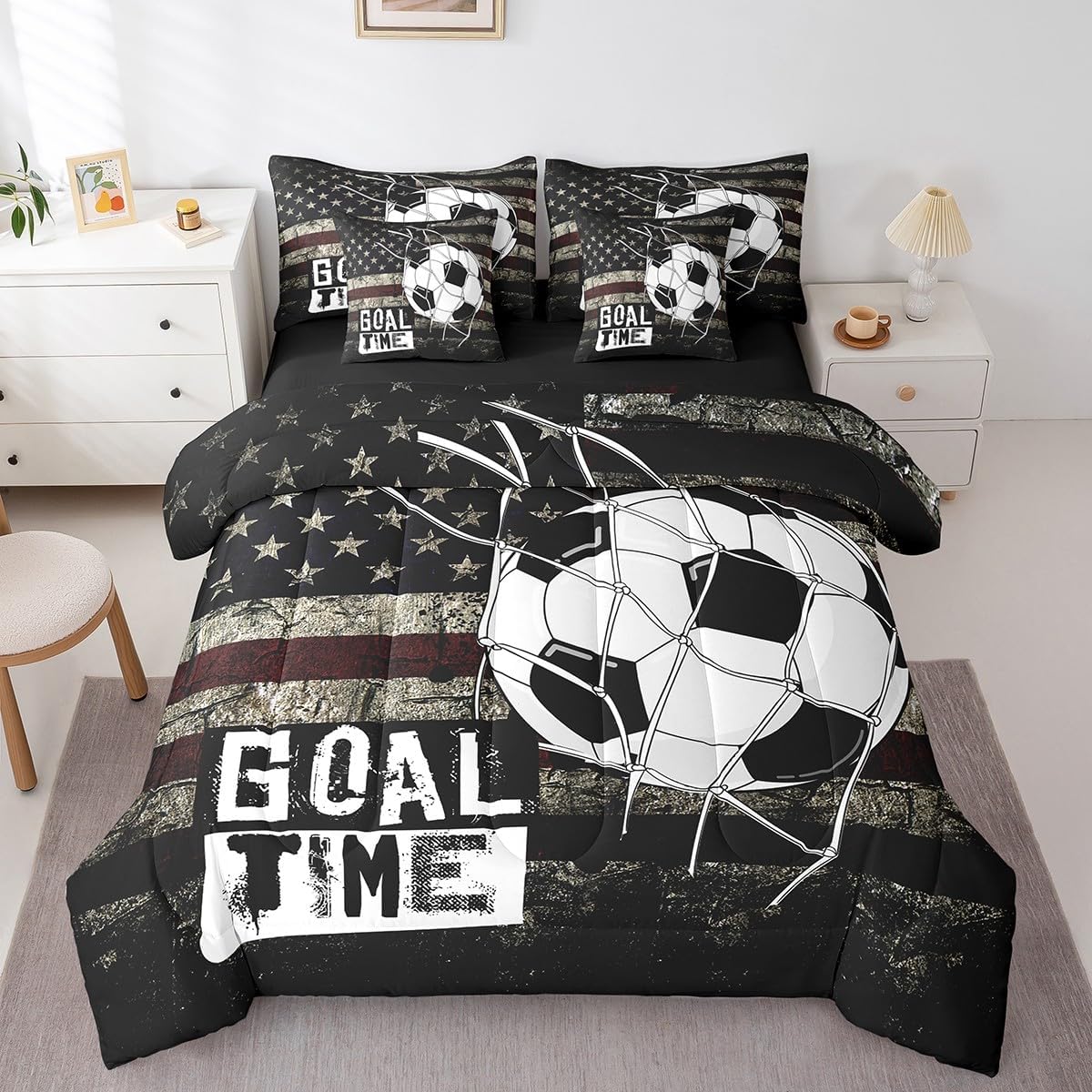 Erosebridal Chemistry Comforter Set with Sheets Full Size Periodic Table of Elements Bed in A Bag 7 Piece Science Chemistry Lovers Bedding Set for Kids Boys Children Bedroom Modern Black Bed Sets
