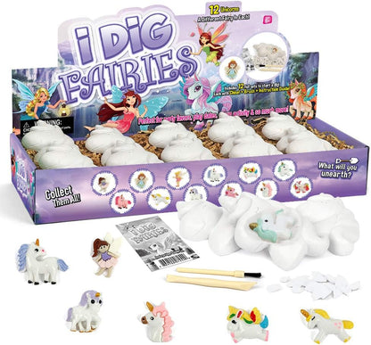 Byncceh Dinosaur Fossil Digging Kit for Kids - Excavate 12 Prehistoric Bones, Includes Glow in The Dark Dino Fossil - STEM Educational Archaeology Science Toy Ages 6-12